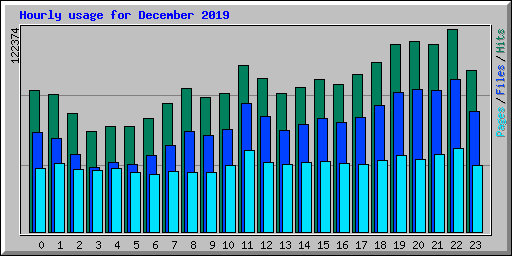 Hourly usage for December 2019