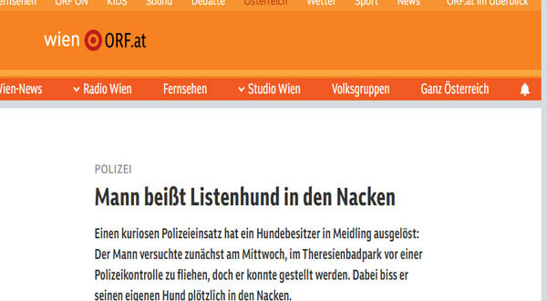 حادثة صادمة في فيينا: رجل يعضّ كلبه في الرقبة أثناء تدخل الشرطة!